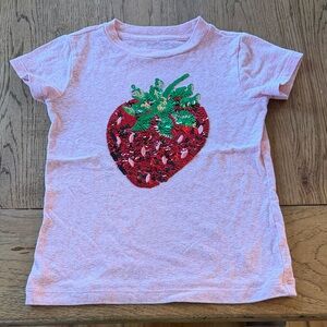Girls 4 - 5 J. crew or Crewcuts Strawberry Sequin Kids T-Shirt